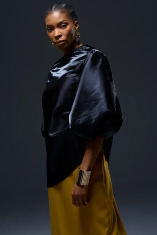 Nala Privé Satin Bubble Blouse