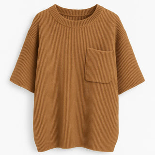 Sculpted Knit Brown Top