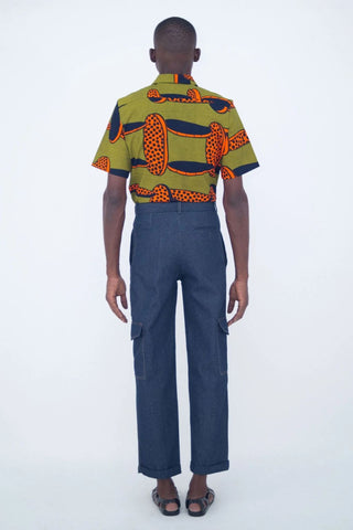 LaurenceAirline Cuban Tabouret Shirt in organic cotton- backview. 