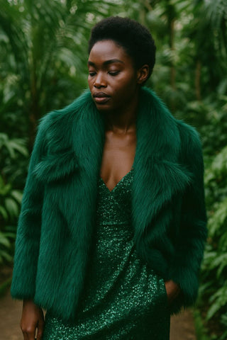 Teal Fur Coat